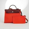 Túi đeo Hermès Herbag Zip Fauve Vache & Orange Mecano Toile Size 31