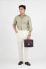 Clutch Hermès Sac à Dépêches Bordeaux Cowhide (Đỏ mận)