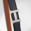 Thắt lưng Hermès H Buckle Reversible Togo/Boxcalf (Nâu Gold/Đen)