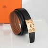 Thắt lưng Hermès Collier Golden De Chien Boxcalf/Togo (Đen/Nâu Gold)