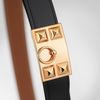 Thắt lưng Hermès Collier Golden De Chien Boxcalf/Togo (Đen/Nâu Gold)