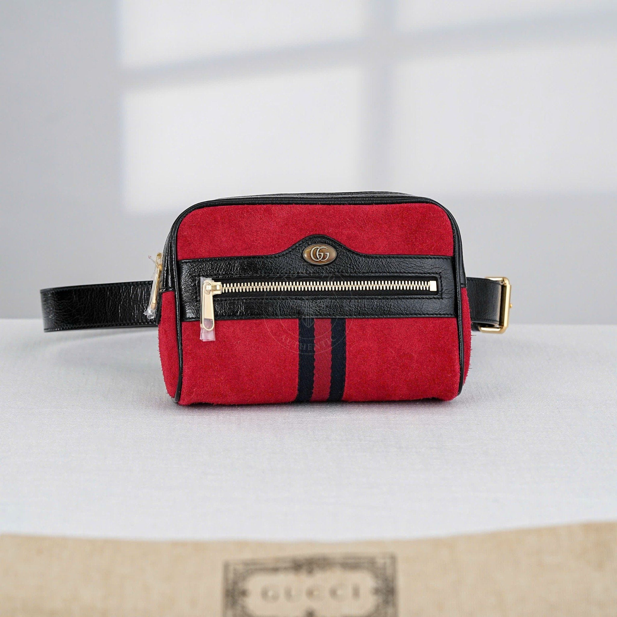 Túi chéo / bụng Gucci Ophidia Striped Mini Velvet Size 17