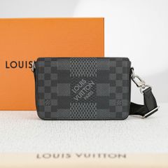 Túi đeo chéo Louis Vuitton Studio Messenger Onyx Damier size 23