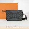 Túi đeo chéo Louis Vuitton Studio Messenger Onyx Damier size 23