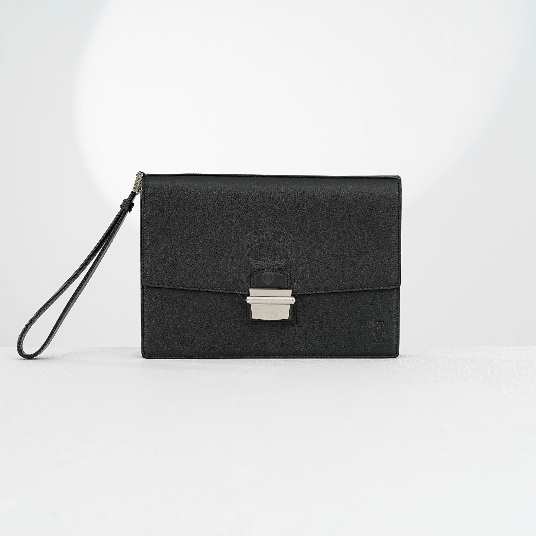 Clutch Cartier Pasha de Cartier Cowhide (Đen)