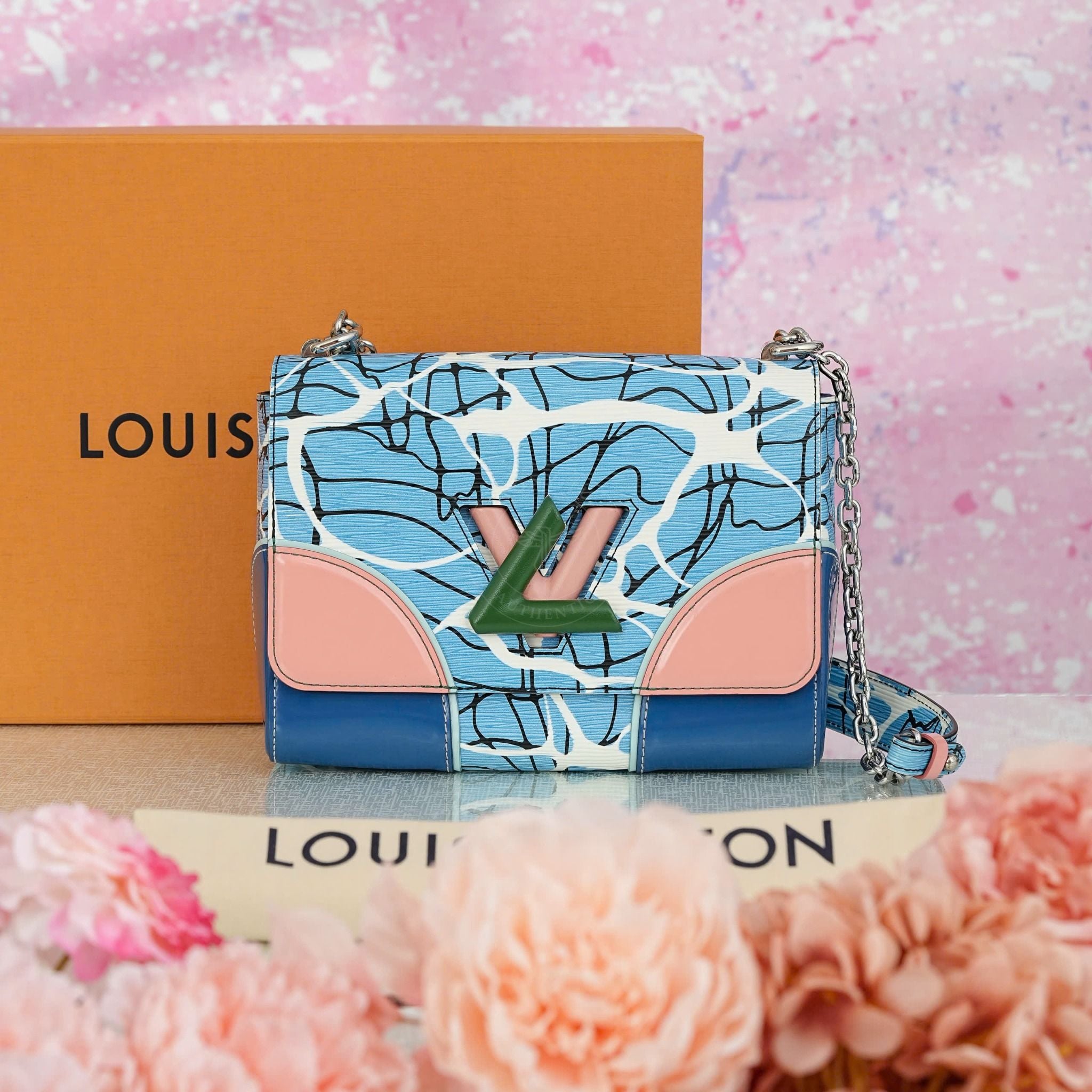 Túi Louis Vuitton Twist MM Aqua Pattern Epi (Limited)