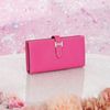 Ví dài Hermès Bearn Bifold Rose Tyrien Epsom
