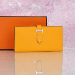 Ví dài Hermès Bearn Bifold Jaune Ambre Epsom