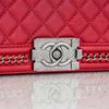 Túi đeo Chanel Boy Top Handle Red Calfskin Medium