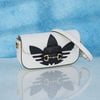 Túi đeo Gucci x Adidas Mini Horsebit Goaskin (Trắng Đen)