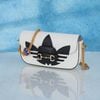 Túi đeo Gucci x Adidas Mini Horsebit Goaskin (Trắng Đen)