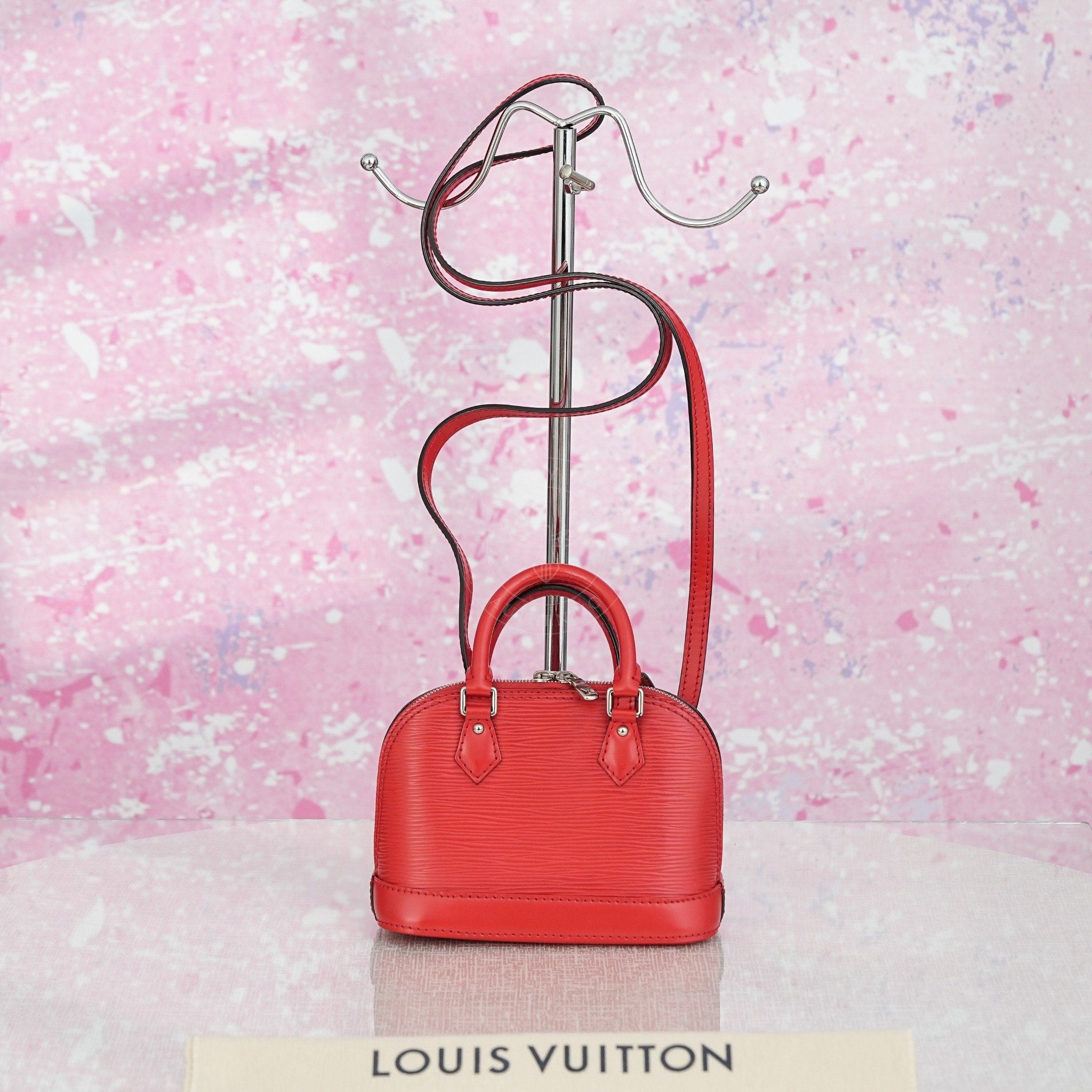 Túi Louis Vuitton Alma BB Coquelicot Epi (Đỏ son) size Mini
