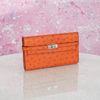 Ví dài Hermès Kelly Longue Wallet Orange Ostrich