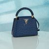 Túi đeo Louis Vuitton Capucines Mini Navy Ostrich