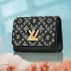 Túi đeo Louis Vuitton Twist MM Monogram Jacquard Black