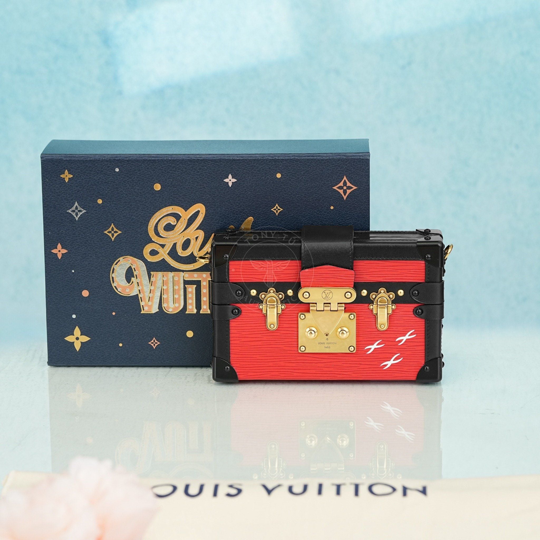 Túi đeo Louis Vuitton Trunk Petite Malle Epi Red-Noir