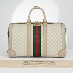 Túi du lịch Gucci Savoy Medium Duffle GG Supreme (Cream) size 45