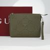 Túi đeo/Pouch Gucci Jumbo GG Dark Green Cowhide (Xanh rêu) size 31