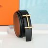 Thắt lưng Hermès H Buckle Reversible Box Calf/Togo size 85 (Đen/Nâu Gold)