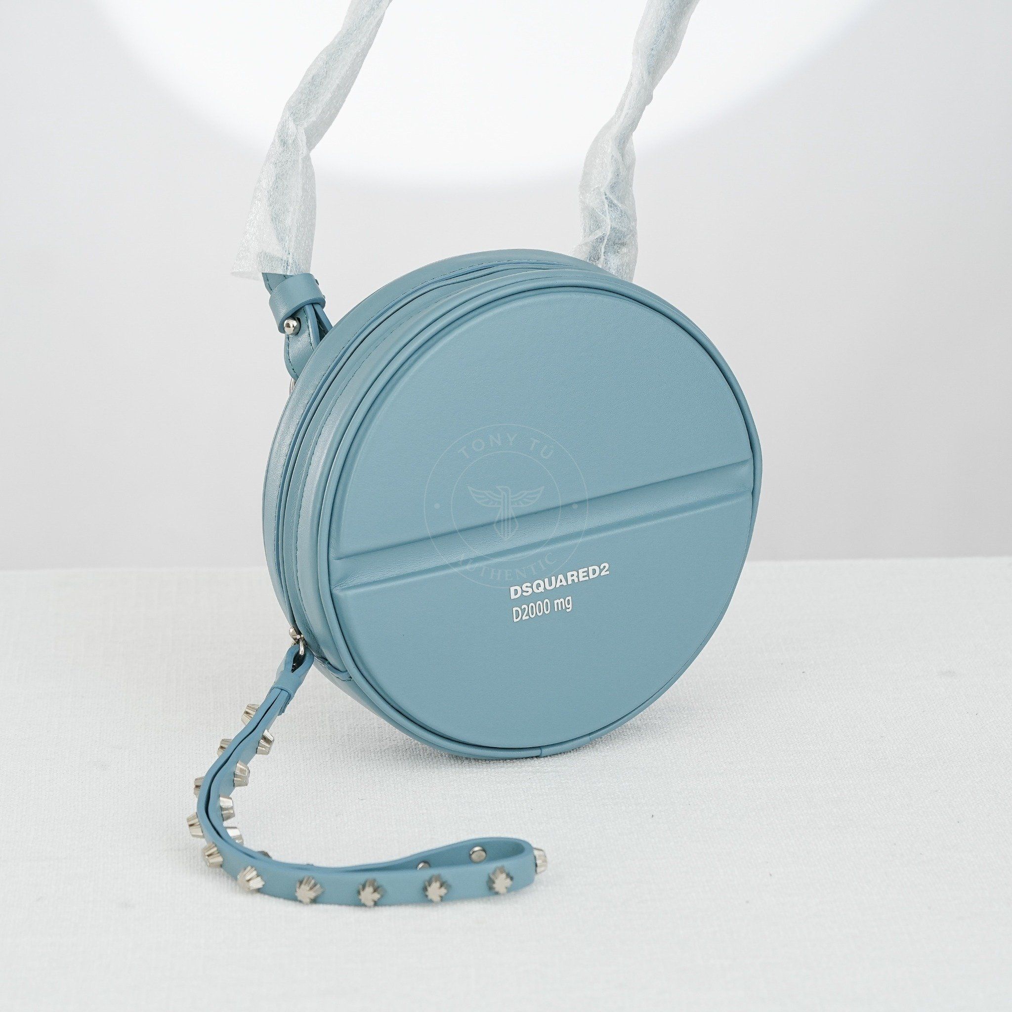 Túi đeo Dsquared2 Pill Calfskin (Xanh)