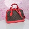 Túi đeo Louis Vuitton Dora MM Monogram Ebene / Red Calfskin