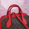 Túi đeo Louis Vuitton Dora MM Monogram Ebene / Red Calfskin