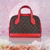 Túi đeo Louis Vuitton Dora MM Monogram Ebene / Red Calfskin