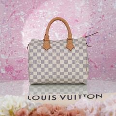 Túi du lịch Louis Vuitton Speedy Bandoulière Damier Azur size 25 (Trắng Xanh)