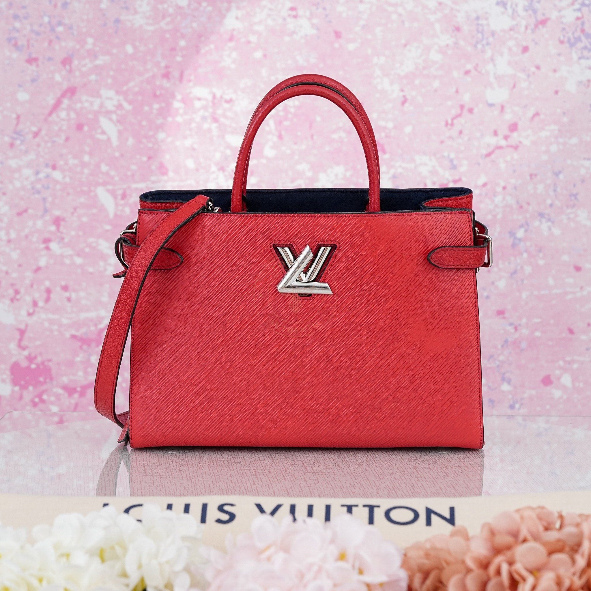 Túi Louis Vuitton Tote Twist Coquelicot Epi (Đỏ son) size 30