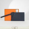 Clutch /Pouch Hermès Cabavertige Bleu Nuit Togo (Xanh Midnight) size 24