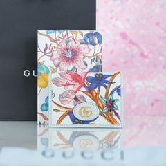 Ví ngắn Gucci Marmont Bifold GG Floral Blue (Limited)