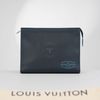 Clutch Louis Vuitton “Articles De Voyage” MM Noir Taïga (Đen/Navy Rim)