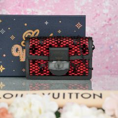 Túi Louis Vuitton Dauphine Monogram Lace Portefeuille Black Red