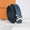 Thắt lưng Louis Vuitton Initiales Bleu Nuit Crocodile size 95 (Xanh đậm)