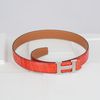 Thắt lưng Hermès H Signature/ H Au Carré Red Crocodile size 85 (nữ)