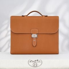 Cặp tài liệu Hermès Sac à Dépêches Briefcase Gold size 37