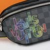 Túi đeo Louis Vuitton Rainbow Bumbag Damier Graphite