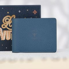Ví ngắn Louis Vuitton Multiple Navy Blue Taurillon