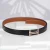 Thắt lưng Hermès H au Carré Reversible Boxcalf / Togo size 115 (Đen/Nâu)