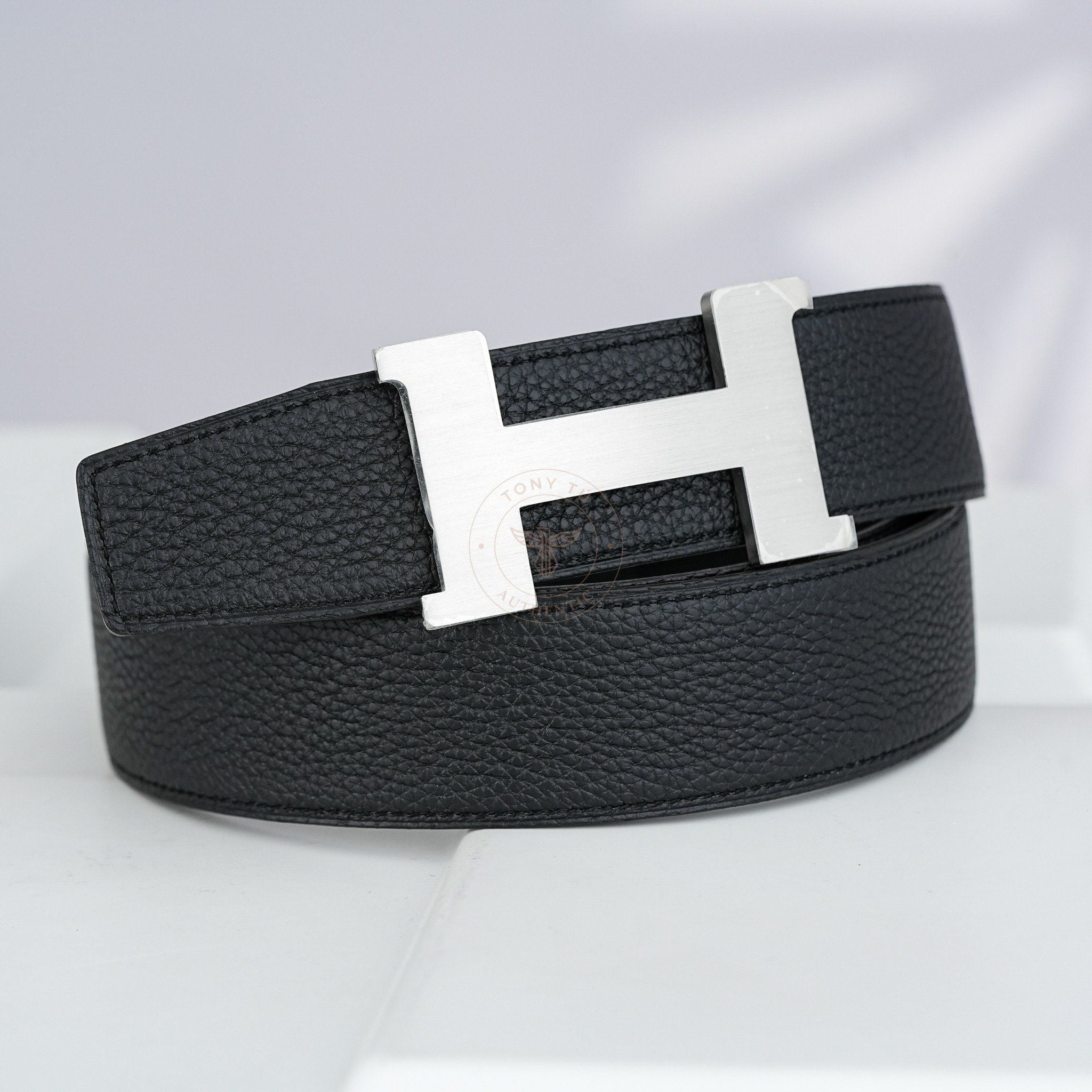 Thắt lưng Hermès H Constance Reversible Box Calf/Togo size 105 (Đen)