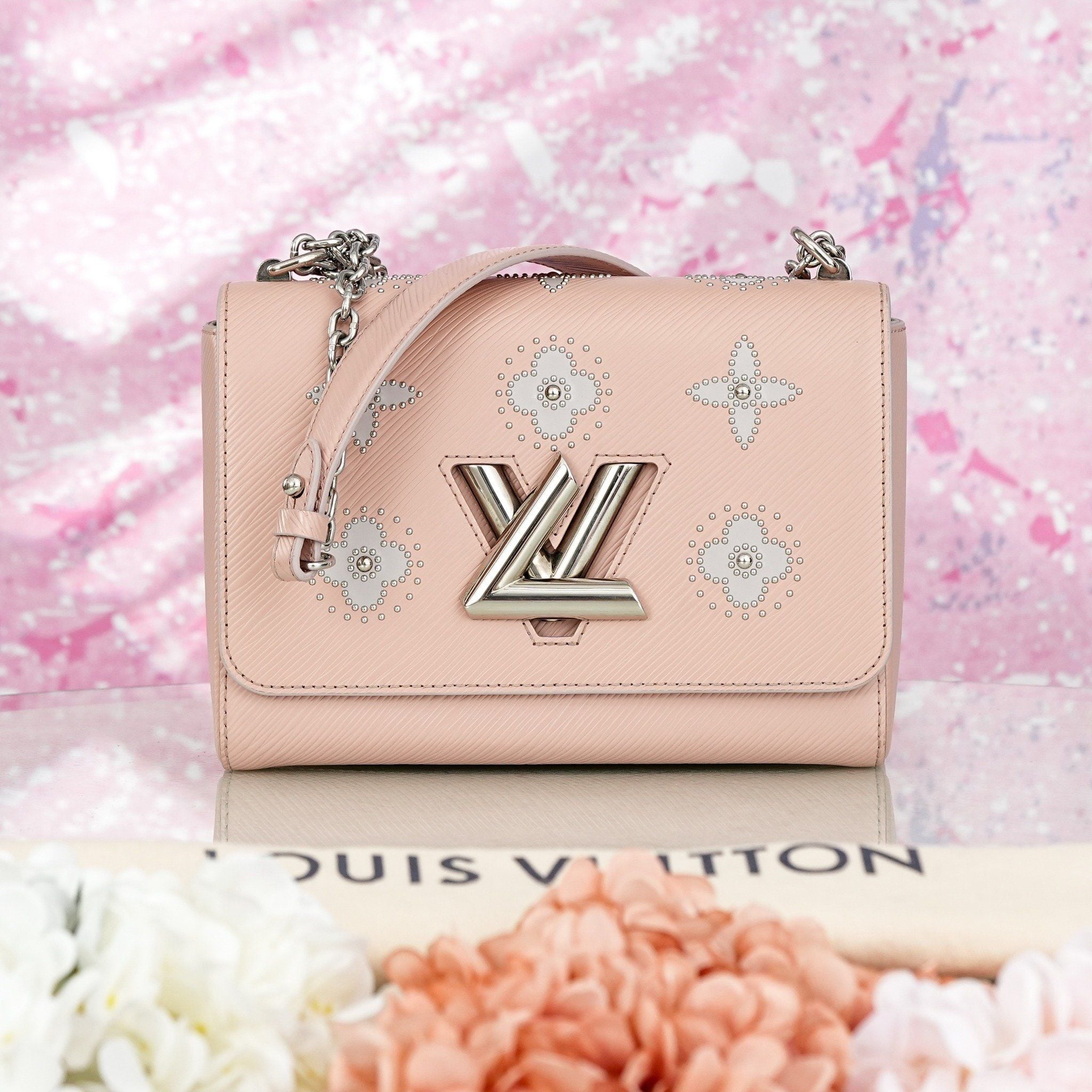 Túi Louis Vuitton Twist MM Mechanical Flower Nude Epi (Limited)