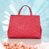 Túi Gucci GG Marmont Top Handle Red Matelassé