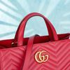 Túi Gucci GG Marmont Top Handle Red Matelassé