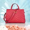 Túi Gucci GG Marmont Top Handle Red Matelassé