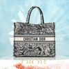 Túi Christian Dior Book Tote Blue Toile de Jouy Reverse Embroidery Large