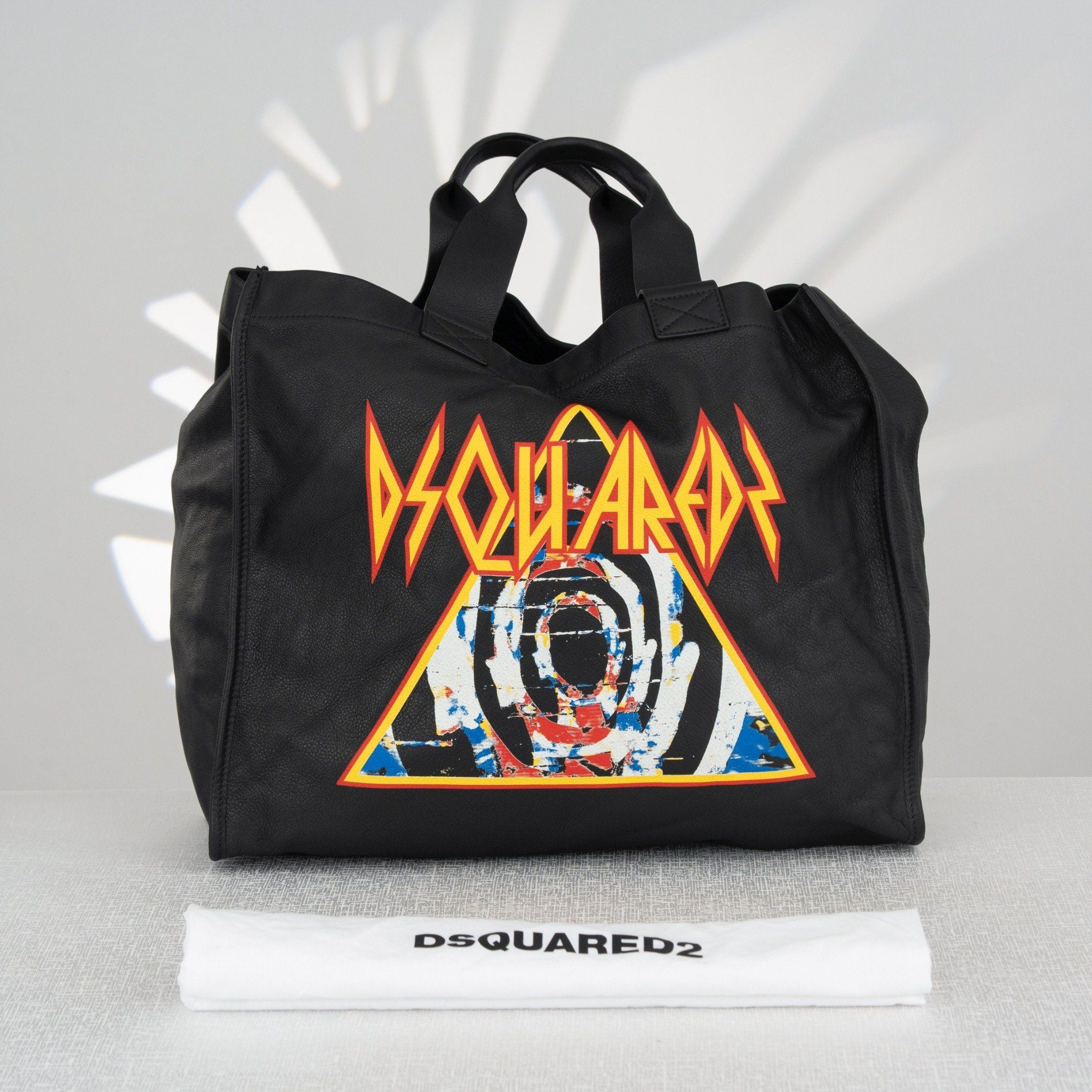 Túi Tote Dsquared2 Rock 80’s Band In Black Graphic