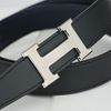 Thắt lưng Hermes H Guillochée Palladium Reversible Swift/Togo size 85
