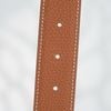 Thắt lưng Hermes Ovale Buckle Reversible Boxcalf/Togo (Đen/Nâu Gold) size 95