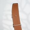 Thắt lưng Hermes H Toureg Silber Reversible Boxcalf/Togo (Đen/Nâu Gold) size 95