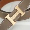 Thắt lưng Hermes Buckle H Curb Gold Reversible Epsom size 95